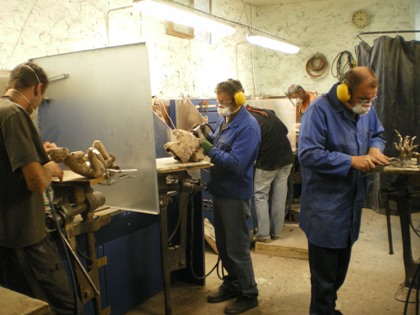 Photo de l'atelier de ciselure