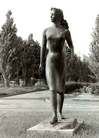 Paul Belmondo (1898-1982) - Jeune femme en marche, 1958