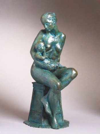 Michel Lvy - Maternit assise, bronze